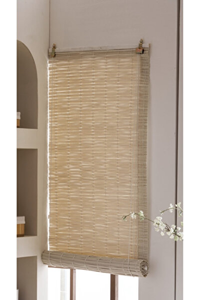 Decamor home Ekru Rattan Stor Perde 90 x 180 cm