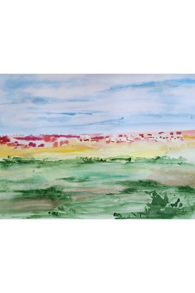 Sanat Markt Çiçek Tarlası 25x35cm - Kağıt Eser - Çerçevesiz