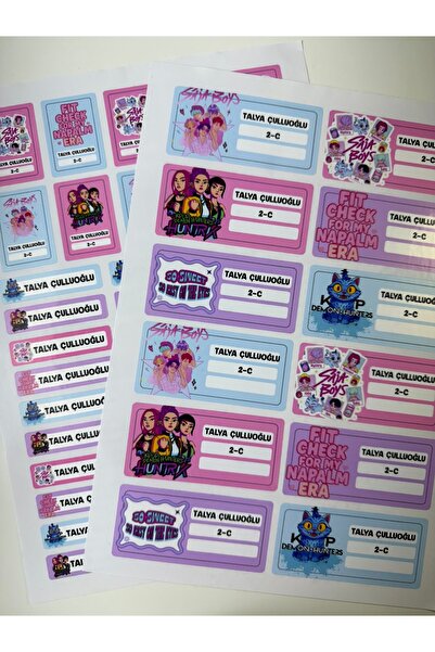 cakaybu Set de autocolante pentru caiet Kpop Demon Hunters