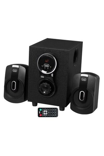 Trevi Active 2.1 speaker system with 30W amplifier, subwoofer, Bluetooth, remote control