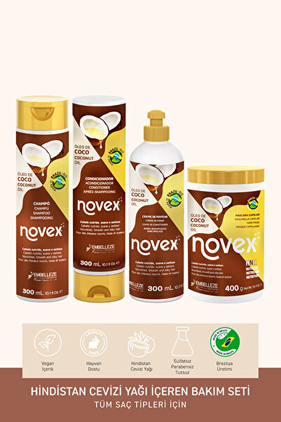 NOVEX Coconut Oil - Kuru ve Hasarlı Saçlar İçin Hindistan Cevizi Yağı İçeren ...