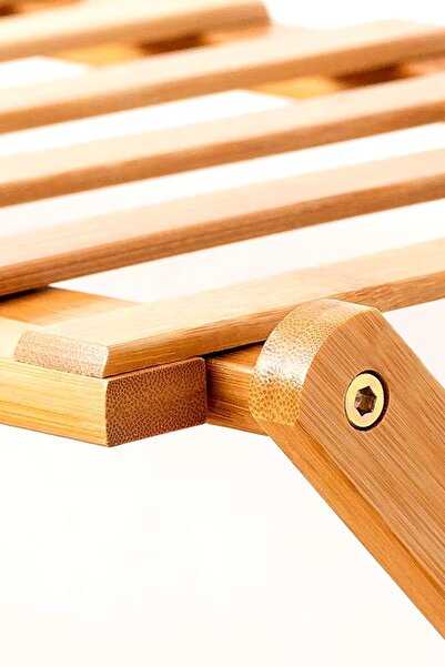 İronika Bambu 4 Katlı Ayakkabılık Çok Amaçlı Banyo Rafı Oyuncak Rafı Akordiyon Raf