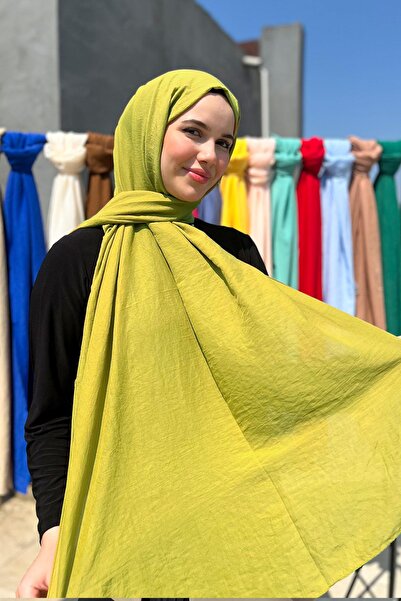Armine Naturel Soft Şal - 08 - Yağ Yeşili
