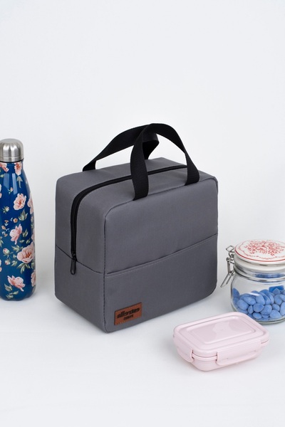 estrella paris 7 Lt Mila Yemek Taşıma Çantası Isı Yalıtımlı Termal Çanta Beslenme Çantası Kamp Gri