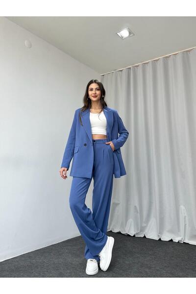 EFSUN MODA SET DE PANTALON DE JACHETĂ DE DIMENSIUNE MARE PENTRU FEMEI CU Căptușeală