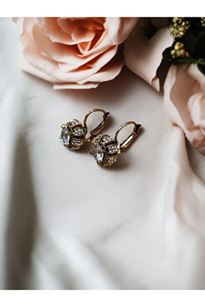 FAYRA ACCESSORIES Zirkon Taşlı Elmas Montür Küpe