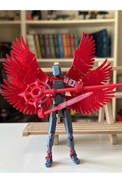 moifugyia Lucky 13 Aksiyon Figürü Robot Oyuncak 13cm Melek Kanatları ve Akses...