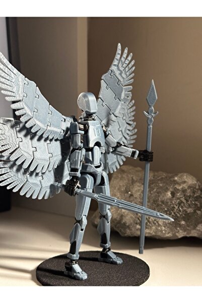 Loopify Lucky 13 Aksiyon Figürü Robot Oyuncak 13cm Melek Kanatları ve Aksesua...