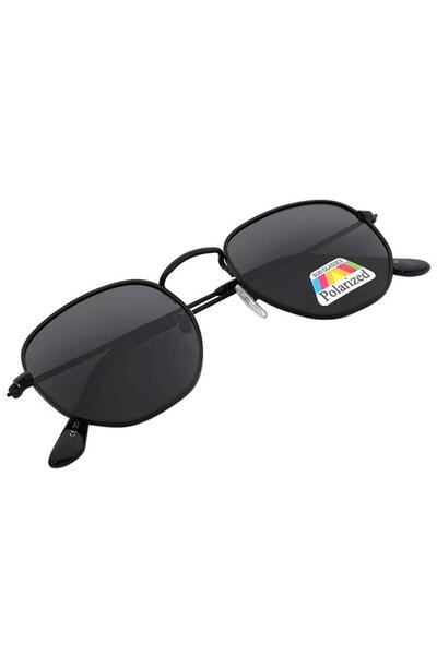 Luis Marin Pentagonal Polarized Men's Sunglasses Black Ln002