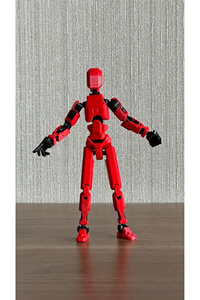 Loopify Lucky 13 Aksiyon Figürü Robot Oyuncak 13cm Kırmızı Siyah