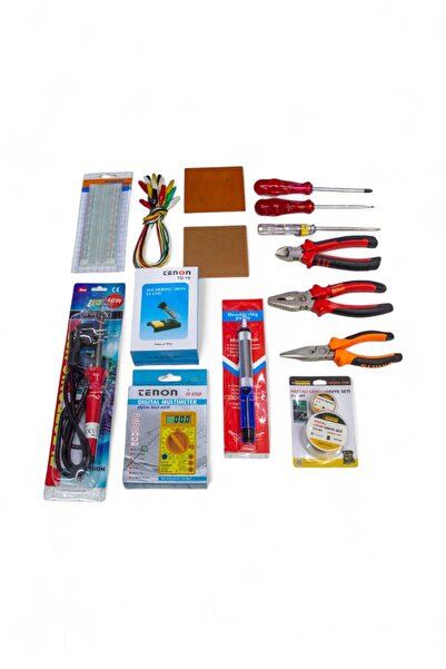 ALFA HIRDAVAT Alfa Meslek Lisesi Elektrik Elektronik El Aletleri Takım Çantası – Multimetre, Pense ve 16 Parça Set