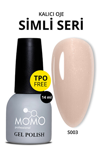 MOMO professional Kalıcı Oje S003, Simli Ten, 14 ml, TPO- FREE