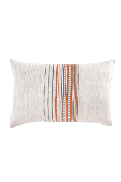 Buldans Lena Keten Desenli Kırlent 35x55 cm