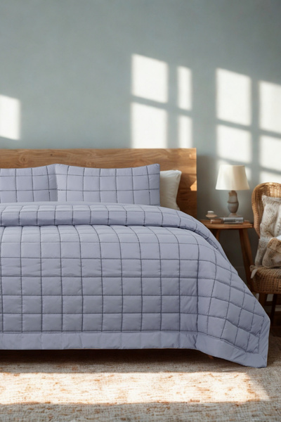 ZEBRACASA Alora Double Bedspread Set / Gray