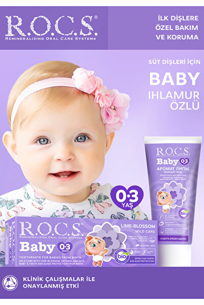 R.O.C.S. Rocs Baby 0-3 Yaş Arası Yutulabilir Diş Macunu Ihlamur Özlü 35 ml