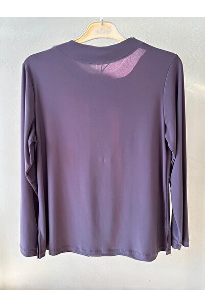 ECALAMODE Stone Embroidered Plus Size Hijab Blouse for Mothers Elegance and Comfort