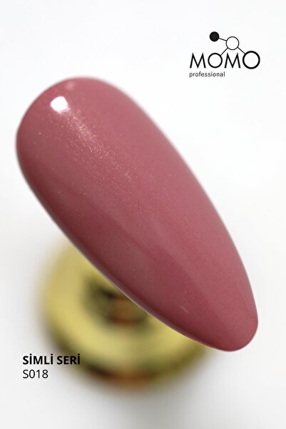 MOMO professional Kalıcı Oje S018, Simli Gül Kurusu, 4 ml, TPO- FREE