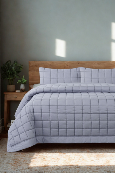 ZEBRACASA Alora Double Bedspread Set / Gray