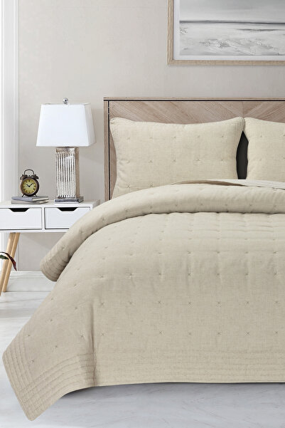 ZEBRACASA Wendy Double Bedspread Set / Beige