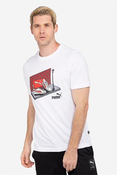 Puma Graphics Sneaker Box Tee-Puma White T-Shirt