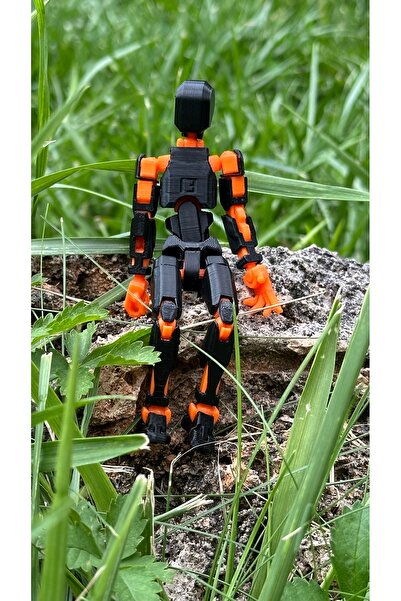 Loopify Lucky 13 Aksiyon Figürü Robot Oyuncak 13cm Siyah Turuncu