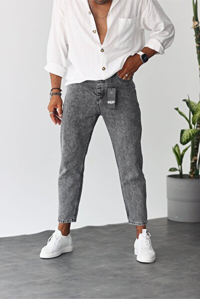 MADZEYMODA Boyfriend férfi szürke farmer farmernadrág