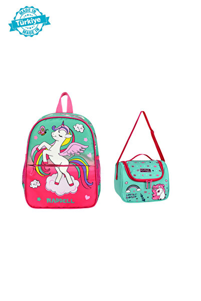 Waddell Fuchsia Unicorn Licențiat - Rucsac pentru grădiniță și geantă termică pentru prânz