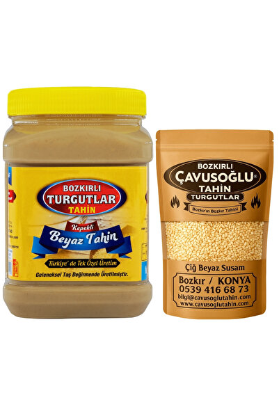 Bozkırlı Çavuşoğlu Kepekli Beyaz Tahin 930g Özel Üretim Türkiye De Tek + Beya...