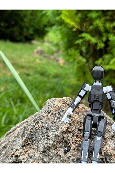 Loopify Lucky 13 Aksiyon Figürü Robot Oyuncak 13cm Siyah Beyaz