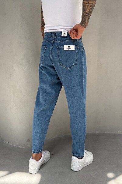 MADZEYMODA Ballon Fit férfi Boyfriend Mold kék Jean farmer nadrág KE-804