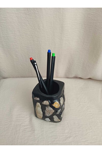 Badem Hediyecilik حامل أقلام مكتبي مصنوع يدويًا