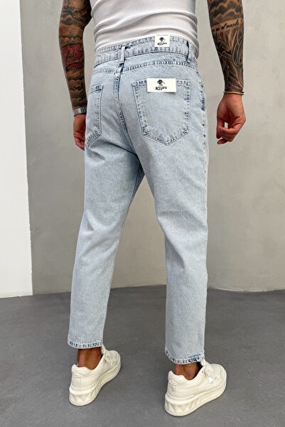 MADZEYMODA Blugi pentru bărbați, blugi, blugi - Washed Denim Boyfriend Fit KE-398