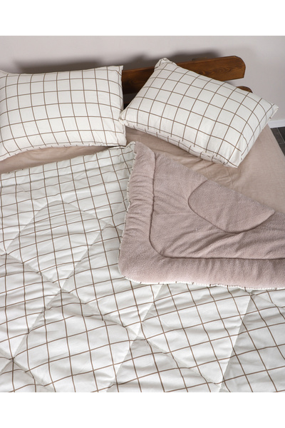 Arma Concept Double Patterned 57 Thread Luxury Double Sided Welsoft Cotton Silicone Quilt 195X215
