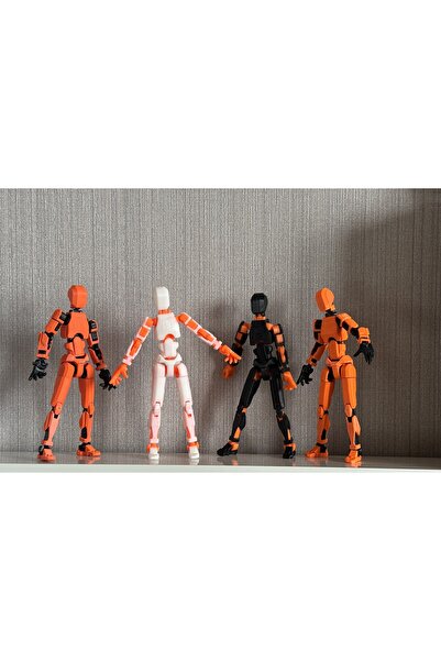 Loopify Lucky 13 Aksiyon Figürü Robot Oyuncak 13cm Turuncu 4'lü Set