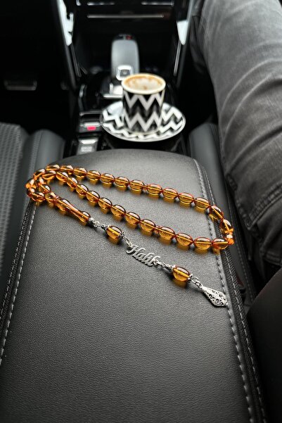 dergah tesbih Kişiye Özel Gümüş Tasarım Ateş-i Kehribar Tesbih