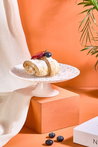 Lora Bianca Punti Pedestal Cake/Cake/Dessert Presentation Stand 21 cm