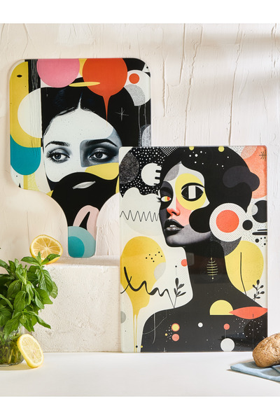 Lora Bianca مجموعة ألواح تقطيع زجاجية مكونة من قطعتين من Future - 25x35 - لوح...