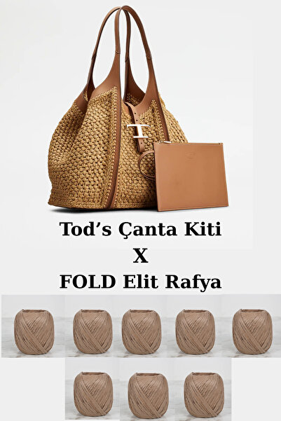 BD fold yarn Tods Модель В'язаний Сумка Набір Taba Еліт Рафія Нитки Включені ...