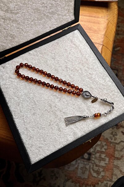 dergah tesbih Özel Tasarım Fasetli Küçük Boy Rus Damla Kehribarı (Amber), (مسبحة قطرة كهريبار)