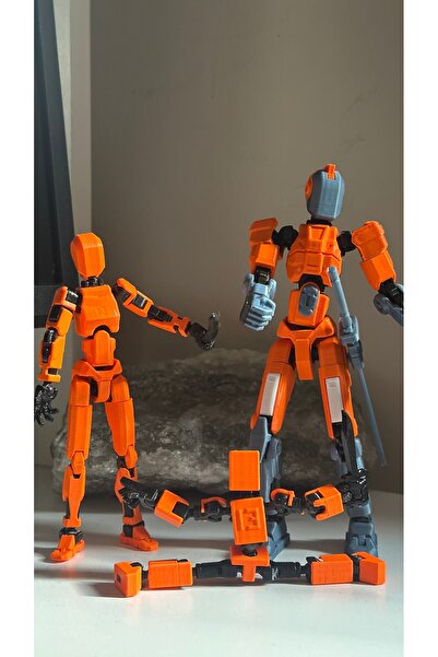 Loopify Lucky 13 Titan 13 Mini 13 Aksiyon Figürü Robot Oyuncak Turuncu 3'lü Set