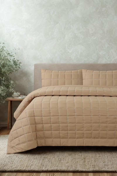 ZEBRACASA Alora Double Bedspread Set / Brown