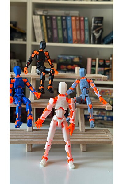 moifugyia Lucky 13 Aksiyon Figürü Robot Oyuncak 13cm 4'lü Turuncu Set