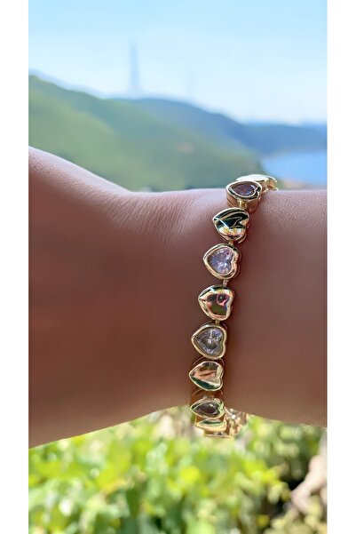 VEGALUXE يمكن تعديل سوار الحجر القلبي الفولاذي حسب الرغبة. لا يسود.