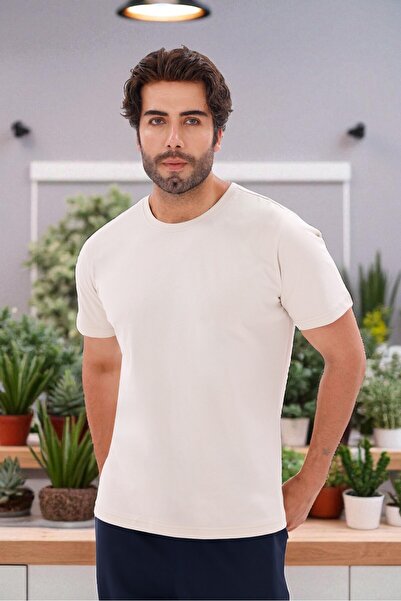 KozaLüks Men's Crew Neck 100% Cotton T-Shirt – Comfortable Fit