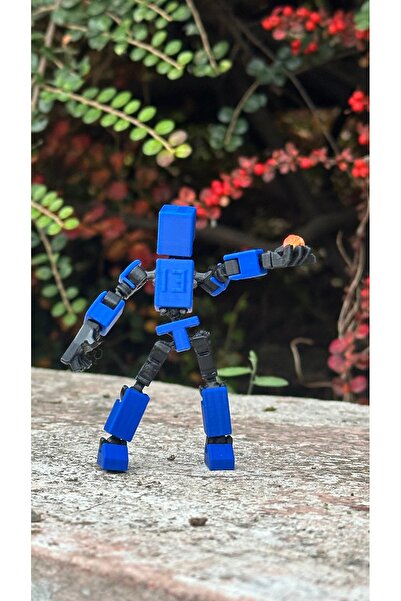 Loopify Mini 13 Aksiyon Figürü Robot Oyuncak 8cm Mavi