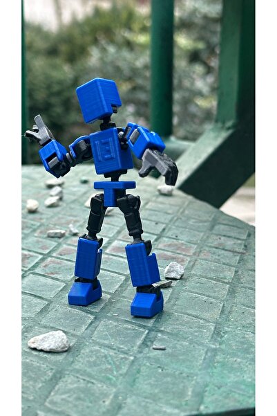 Loopify Mini 13 Aksiyon Figürü Robot Oyuncak 8cm Mavi