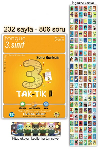 Tonguç Yayınları 3. Sınıf Taktikli Soru Bankası (Türkçe Matematik Fen) - İngi...