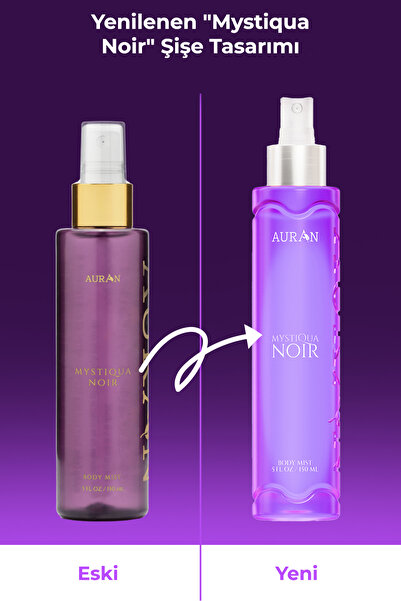 AURAN Mystiqua Noir Parfümlü Kadın Vücut Spreyi Vücut Misti Body Mist Spray 150ml