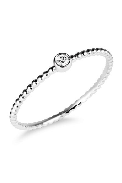 Sandra Ferretti Ring in 14K White Gold with 0.03 Carat Diamond