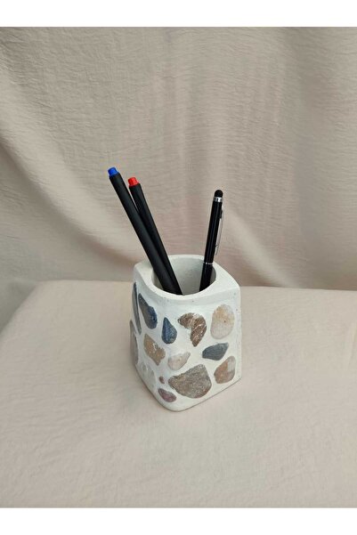 Badem Hediyecilik حامل أقلام مكتبي مصنوع يدويًا